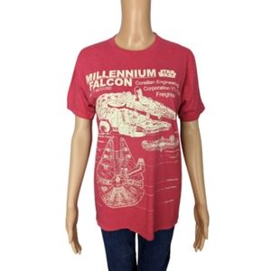 Star Wars Millennium Falcon Diagram T-Shirt S